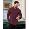 imageCOOFANDY Mens Dress Shirts Long Sleeve Business Casual Button Down Shirts Regular Fit Formal ShirtsDate Red
