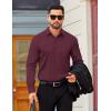 imageCOOFANDY Mens Dress Shirts Long Sleeve Business Casual Button Down Shirts Regular Fit Formal ShirtsDate Red