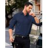 imageCOOFANDY Mens Dress Shirts Long Sleeve Business Casual Button Down Shirts Regular Fit Formal ShirtsDeep Blue