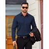imageCOOFANDY Mens Dress Shirts Long Sleeve Business Casual Button Down Shirts Regular Fit Formal ShirtsDeep Blue