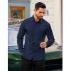imageCOOFANDY Mens Dress Shirts Long Sleeve Business Casual Button Down Shirts Regular Fit Formal ShirtsDeep Blue
