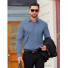 imageCOOFANDY Mens Dress Shirts Long Sleeve Business Casual Button Down Shirts Regular Fit Formal ShirtsGrey Blue
