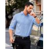 imageCOOFANDY Mens Dress Shirts Long Sleeve Business Casual Button Down Shirts Regular Fit Formal ShirtsLight Blue