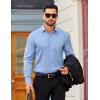 imageCOOFANDY Mens Dress Shirts Long Sleeve Business Casual Button Down Shirts Regular Fit Formal ShirtsLight Blue