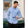 imageCOOFANDY Mens Dress Shirts Long Sleeve Business Casual Button Down Shirts Regular Fit Formal ShirtsLight Blue