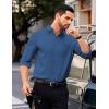 imageCOOFANDY Mens Dress Shirts Long Sleeve Business Casual Button Down Shirts Regular Fit Formal ShirtsNavy Blue