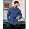 imageCOOFANDY Mens Dress Shirts Long Sleeve Business Casual Button Down Shirts Regular Fit Formal ShirtsNavy Blue