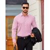 imageCOOFANDY Mens Dress Shirts Long Sleeve Business Casual Button Down Shirts Regular Fit Formal ShirtsPink