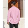 imageCOOFANDY Mens Dress Shirts Long Sleeve Business Casual Button Down Shirts Regular Fit Formal ShirtsPink