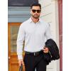 imageCOOFANDY Mens Dress Shirts Long Sleeve Business Casual Button Down Shirts Regular Fit Formal ShirtsWhite