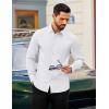 imageCOOFANDY Mens Dress Shirts Long Sleeve Business Casual Button Down Shirts Regular Fit Formal ShirtsWhite