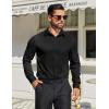 imageCOOFANDY Mens Dress Shirts Long Sleeve Button Down Shirts Regular Fit Business Casual ShirtsBlack