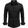 imageCOOFANDY Mens Dress Shirts Long Sleeve Button Down Shirts Regular Fit Business Casual ShirtsBlack
