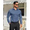 imageCOOFANDY Mens Dress Shirts Long Sleeve Button Down Shirts Regular Fit Business Casual ShirtsBlue