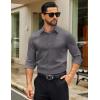 imageCOOFANDY Mens Dress Shirts Long Sleeve Button Down Shirts Regular Fit Business Casual ShirtsDark Gray