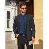 imageCOOFANDY Mens Dress Shirts Long Sleeve Button Down Shirts Regular Fit Business Casual ShirtsDenim Blue