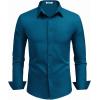 imageCOOFANDY Mens Dress Shirts Long Sleeve Button Down Shirts Regular Fit Business Casual ShirtsLake Blue