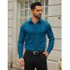imageCOOFANDY Mens Dress Shirts Long Sleeve Button Down Shirts Regular Fit Business Casual ShirtsLake Blue