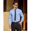 imageCOOFANDY Mens Dress Shirts Long Sleeve Button Down Shirts Regular Fit Business Casual ShirtsLight Blue
