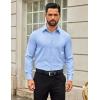 imageCOOFANDY Mens Dress Shirts Long Sleeve Button Down Shirts Regular Fit Business Casual ShirtsLight Blue