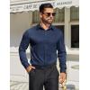 imageCOOFANDY Mens Dress Shirts Long Sleeve Button Down Shirts Regular Fit Business Casual ShirtsNavy Blue