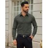imageCOOFANDY Mens Dress Shirts Long Sleeve Button Down Shirts Regular Fit Business Casual ShirtsOlive Green