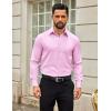 imageCOOFANDY Mens Dress Shirts Long Sleeve Button Down Shirts Regular Fit Business Casual ShirtsPink