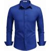 imageCOOFANDY Mens Dress Shirts Long Sleeve Button Down Shirts Regular Fit Business Casual ShirtsRoyal Blue