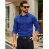 imageCOOFANDY Mens Dress Shirts Long Sleeve Button Down Shirts Regular Fit Business Casual ShirtsRoyal Blue