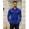 imageCOOFANDY Mens Dress Shirts Long Sleeve Button Down Shirts Regular Fit Business Casual ShirtsRoyal Blue
