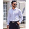 imageCOOFANDY Mens Dress Shirts Long Sleeve Button Down Shirts Regular Fit Business Casual ShirtsWhite