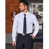 imageCOOFANDY Mens Dress Shirts Long Sleeve Button Down Shirts Regular Fit Business Casual ShirtsWhite
