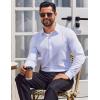 imageCOOFANDY Mens Dress Shirts Long Sleeve Button Down Shirts Regular Fit Business Casual ShirtsWhite