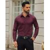 imageCOOFANDY Mens Dress Shirts Long Sleeve Button Down Shirts Regular Fit Business Casual ShirtsWine Red