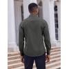 imageCOOFANDY Mens Dress Shirts Long Sleeve Casual Button Down Shirt Solid Wrinkle Free Formal Business ShirtsArmy Green