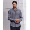 imageCOOFANDY Mens Dress Shirts Long Sleeve Casual Button Down Shirt Solid Wrinkle Free Formal Business ShirtsDark Grey