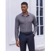 imageCOOFANDY Mens Dress Shirts Long Sleeve Casual Button Down Shirt Solid Wrinkle Free Formal Business ShirtsDark Grey