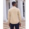 imageCOOFANDY Mens Dress Shirts Long Sleeve Casual Button Down Shirt Solid Wrinkle Free Formal Business ShirtsLight Khaki