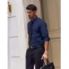imageCOOFANDY Mens Dress Shirts Long Sleeve Casual Button Down Shirt Solid Wrinkle Free Formal Business ShirtsNavy Blue