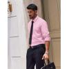 imageCOOFANDY Mens Dress Shirts Long Sleeve Casual Button Down Shirt Solid Wrinkle Free Formal Business ShirtsPink