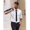 imageCOOFANDY Mens Dress Shirts Long Sleeve Casual Button Down Shirt Solid Wrinkle Free Formal Business ShirtsWhite