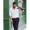 imageCOOFANDY Mens Dress Shirts Long Sleeve Casual Button Down Shirt Solid Wrinkle Free Formal Business ShirtsWhite