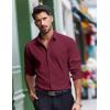 imageCOOFANDY Mens Dress Shirts Long Sleeve Casual Button Down Shirt Solid Wrinkle Free Formal Business ShirtsWine Red