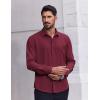 imageCOOFANDY Mens Dress Shirts Long Sleeve Casual Button Down Shirt Solid Wrinkle Free Formal Business ShirtsWine Red