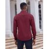 imageCOOFANDY Mens Dress Shirts Long Sleeve Casual Button Down Shirt Solid Wrinkle Free Formal Business ShirtsWine Red
