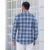 imageCOOFANDY Mens Dress Shirts Long Sleeve Plaid Cotton Button Down Shirts Wrinkle Free Business Casual ShirtBlue Green Plaid