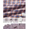 imageCOOFANDY Mens Dress Shirts Long Sleeve Plaid Cotton Button Down Shirts Wrinkle Free Business Casual ShirtBlue Orange Plaid