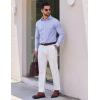 imageCOOFANDY Mens Dress Shirts Long Sleeve Plaid Cotton Button Down Shirts Wrinkle Free Business Casual ShirtBlue Plaid