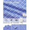imageCOOFANDY Mens Dress Shirts Long Sleeve Plaid Cotton Button Down Shirts Wrinkle Free Business Casual ShirtBlue White Plaid