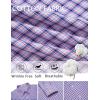 imageCOOFANDY Mens Dress Shirts Long Sleeve Plaid Cotton Button Down Shirts Wrinkle Free Business Casual ShirtWhite Red Plaid